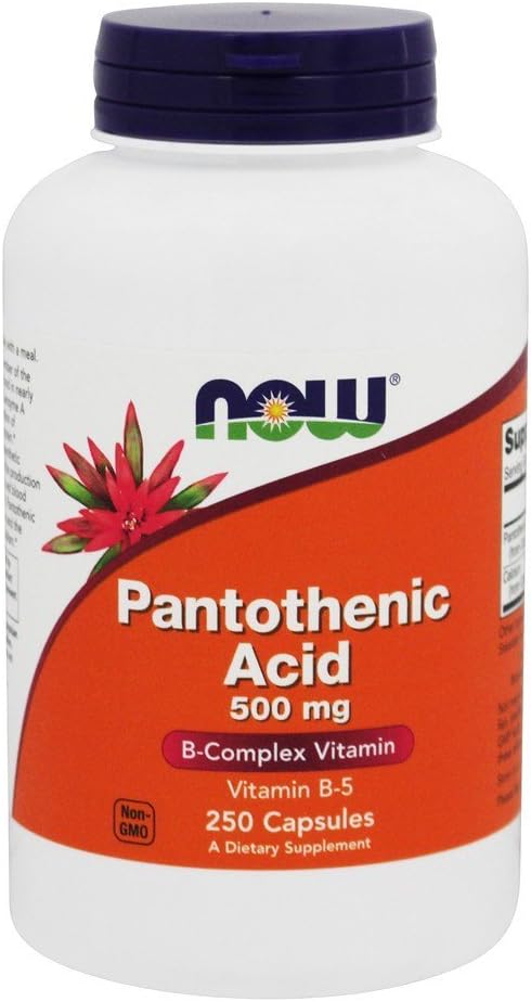 Now Foods Pantotenska kislina, 250 kap / 500 mg (Pack of 2)