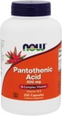 Now Foods Pantotenska kislina, 250 kap / 500 mg (Pack of 2)
