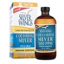 Naravna pot Srebrna krila Koloidal Silver 500ppm (2.500mcg) Imunska podpora Dodatek 16 fl. oz.