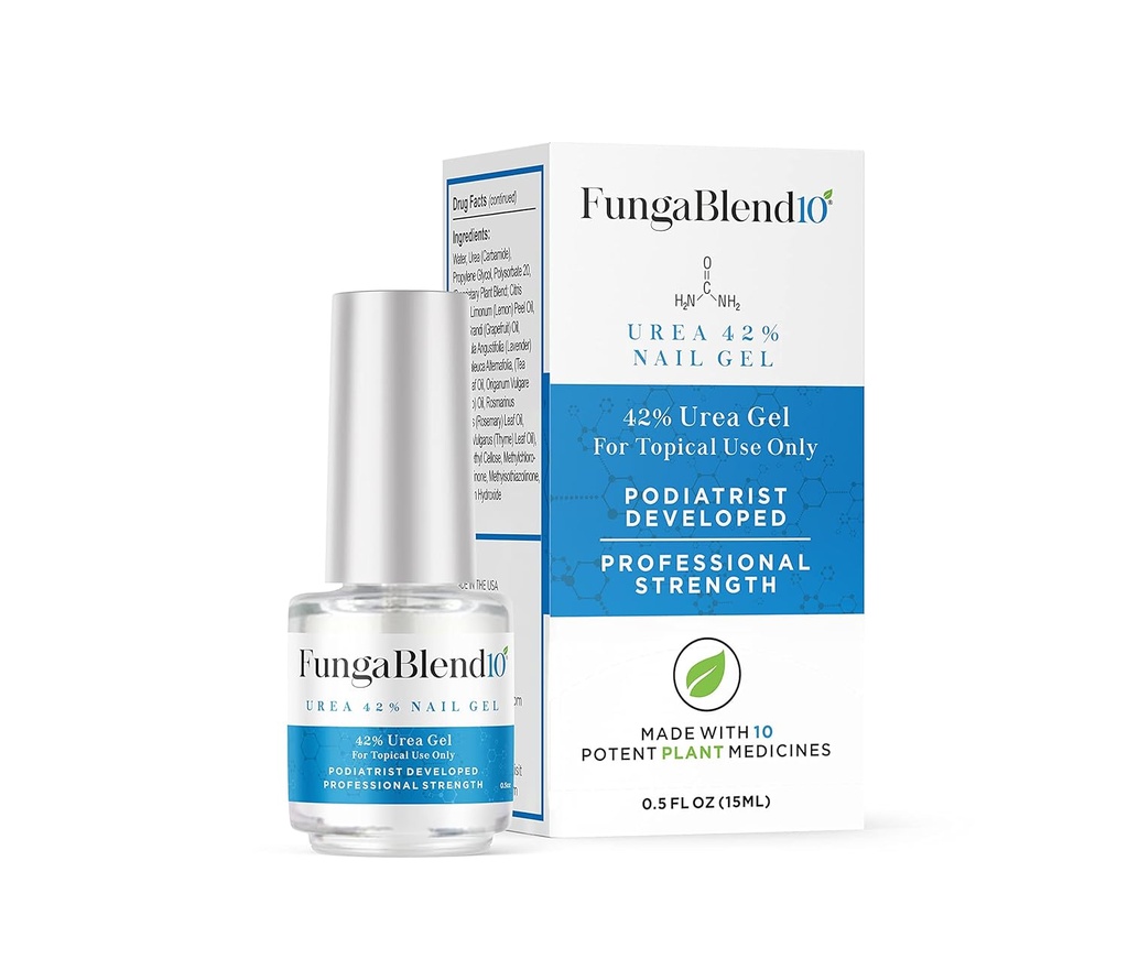 FungaBlend 10 - Sereja 42% Gel za nohte za zdravljenje Fungus hitreje - Zagotavlja antiglivična zdravila Neposredno na glive - Hitri rezultati Topična rešitev za čiščenje prstov in prstnih nohtov