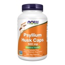 NOW Foods Supplements, Psyllium Husk Caps 500 mg, Ne-GMO Projekt Preverjena, naravna topen Fiber, Črevesno zdravje*, 500 Veg kapsule