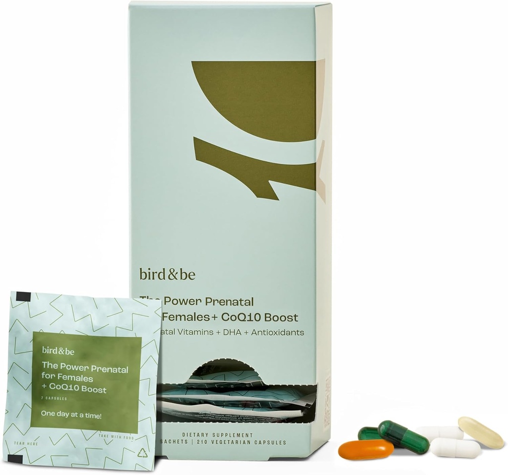 ptica&be Moč Predporodna za samice s Coq10 Boost