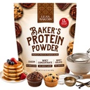 Bakerjeve beljakovine v prahu Čista naravna beljakovinska mešanica, izolat sirotke, koncentrat sirotke, kazein, brez glutena, brez sladil, brez arome, 17,1 oz, za peko visokih beljakovin nizko kaloričnih prigrizkov