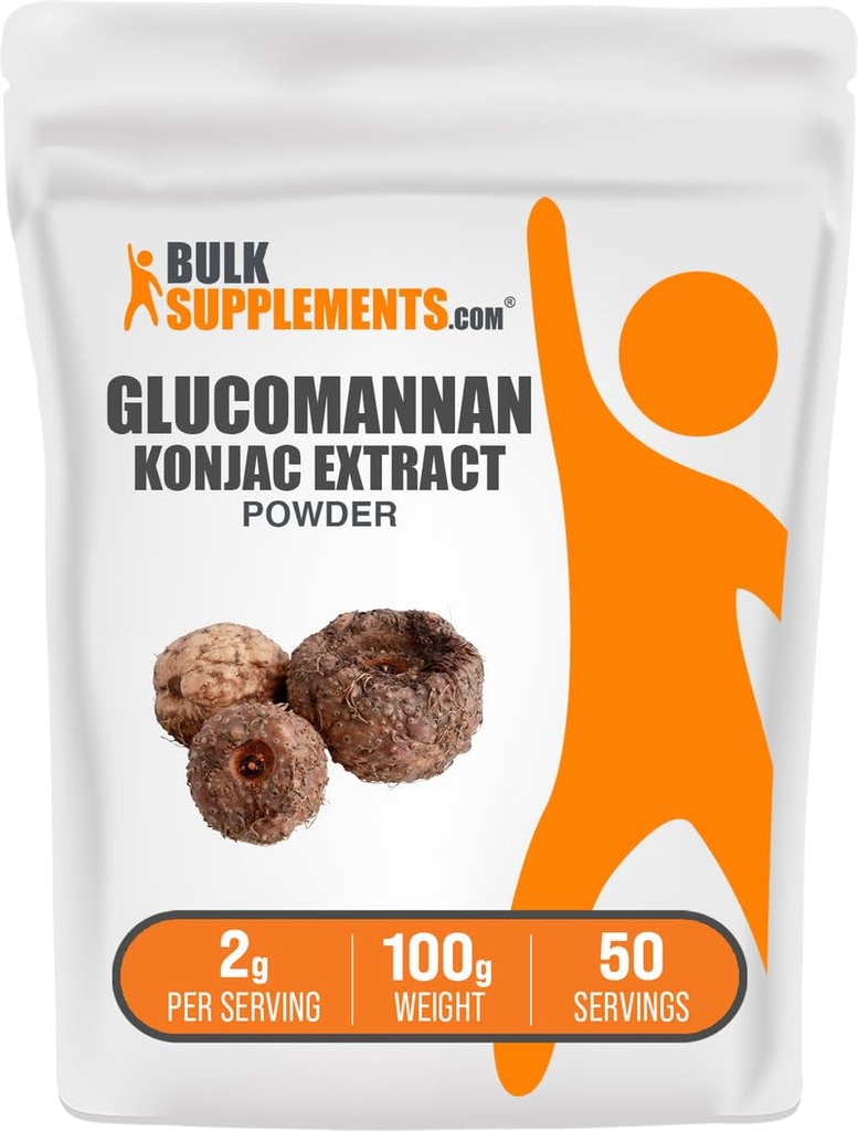 BulkSupplements.com Glucomannan Powder - iz Konjac Root Extract Prašek, Glucomannan dodatki - Gluten Free, 2g na Serving, 100g (3.5 oz) (Pack of 1)