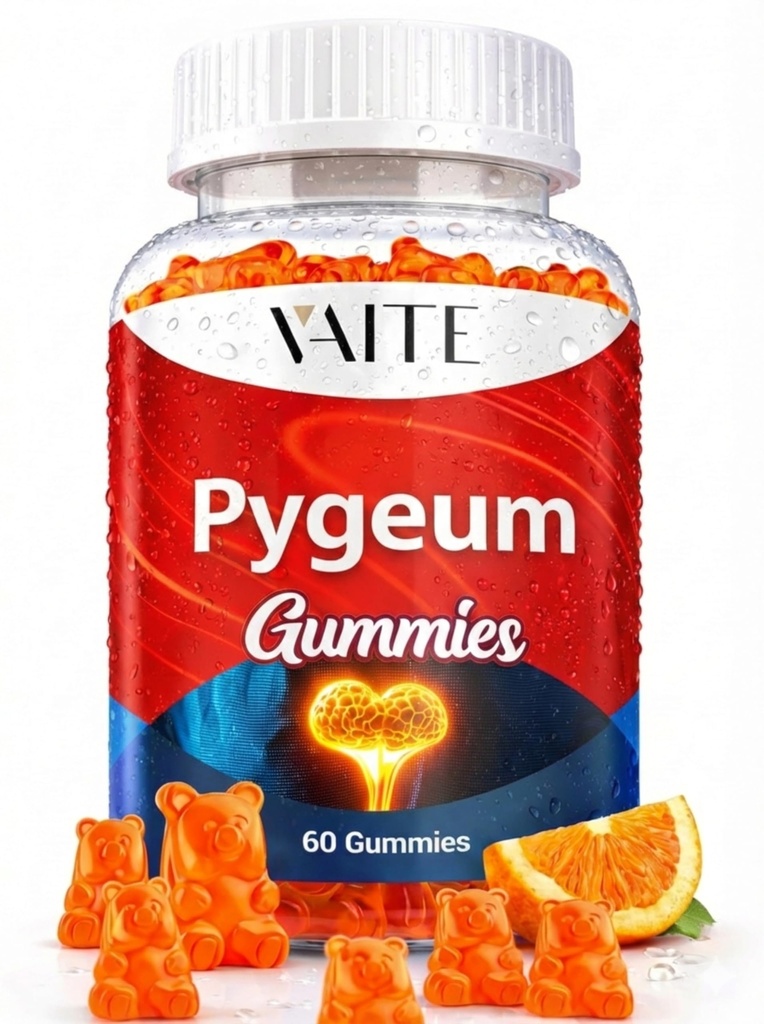 Pygeum dodatek Gumies 500mg - Veganski žvečilni izdelki z izvlečkom Africanum Bark, na rastlinah osnovane dodatke za moške, ne-GMO Gluten-free, sladkor-free, želatina-free, 60 Chews Gummy