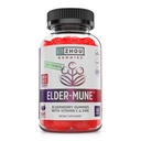 Zhou Elder-Mune Elderberry Gummies - Elderberry Vitamin C in cink, Dnevna Imunska podpora Suplemenit za ženske in moške, Žvečljiva naravna Črna Beznica za odrasle in otroke 4 & Up - 60 Gummies