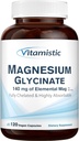 Magnezijev glicinat, keliran, zelo biorazpoložljiv, popolnoma reaktiven in ne-Buffered, Nežen na želodcu, 140 mg elementarni magnezij, za spanje, kosti, ne-GSO, 120 Veganske kape