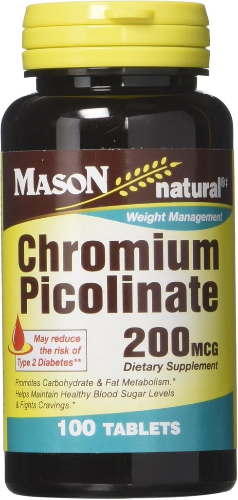 Mason Vitamini Kromove pikolinat tablete, 60 število