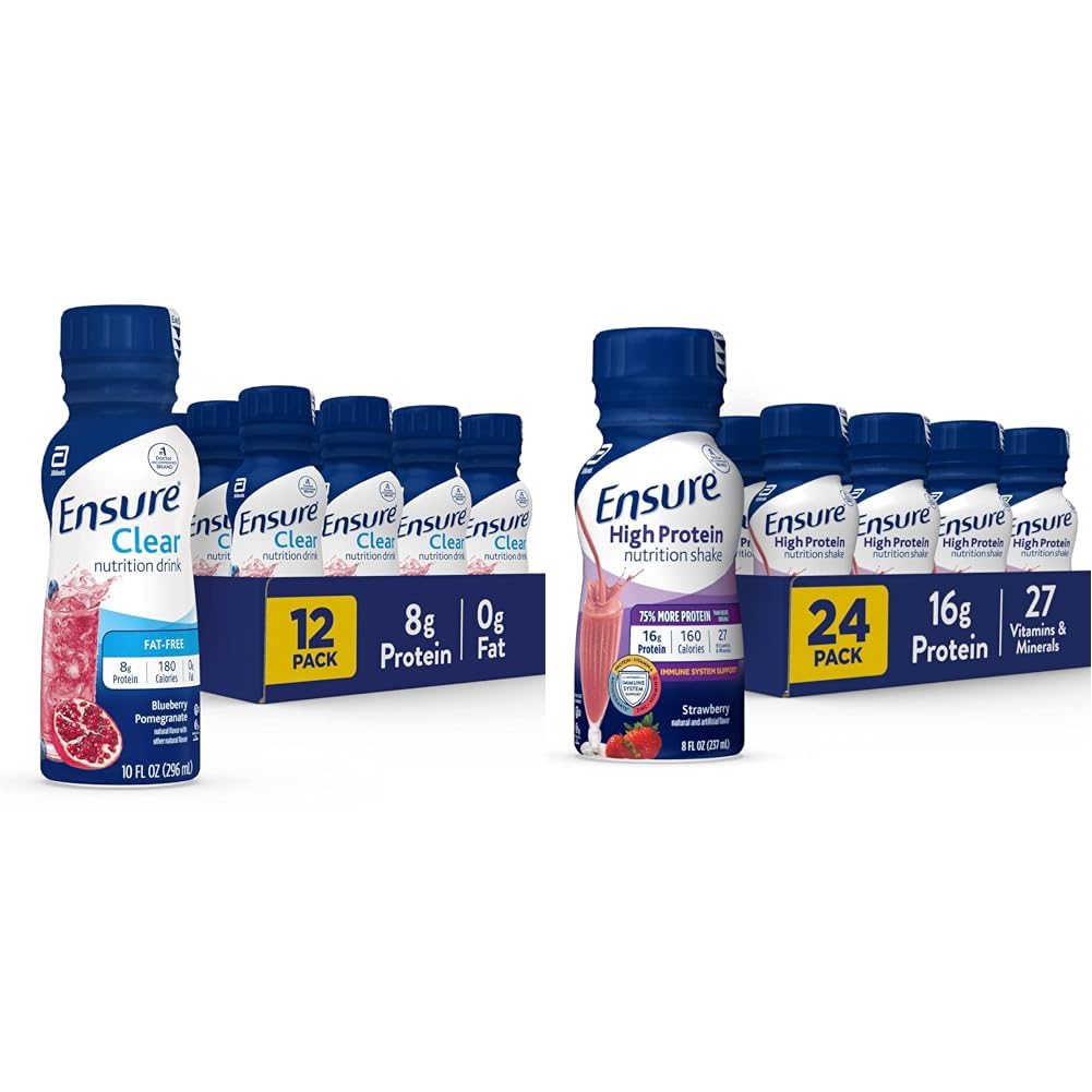Zagotovite Liquid Clear Nutrition Drink, 0g maščobe, 8g beljakovin, Blueberry Pomegranate, 10 Fl Oz (Pack of 12), Steklenica, brez glutena in zagotoviti visoko beljakovin Jagodna prehrana Shake, 24 Pack