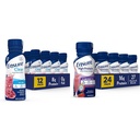 Ensure Liquid Clear Nutrition Drink, 0g fat, 8g of protein, Blueberry Pomegranate, 10 Fl Oz (Pack of 12), Bottle, gluten free & Ensure High Protein Strawberry Nutrition Shake, 24 Pack
