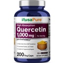 NusaPure Quercetin 1000mg - 200 Veggie Caps (ne-GMO, Vegan, Vegetarian) Bioperine