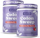 ColonSweep Psyllium Husk Powder Cleanser Colon - Vegan, Gluten Free Fiber dodatek - varno čiščenje kolonije za zaprtje, napenjanje Relief & Gut Health -16 OZ (60 strežajev) - 2 paket