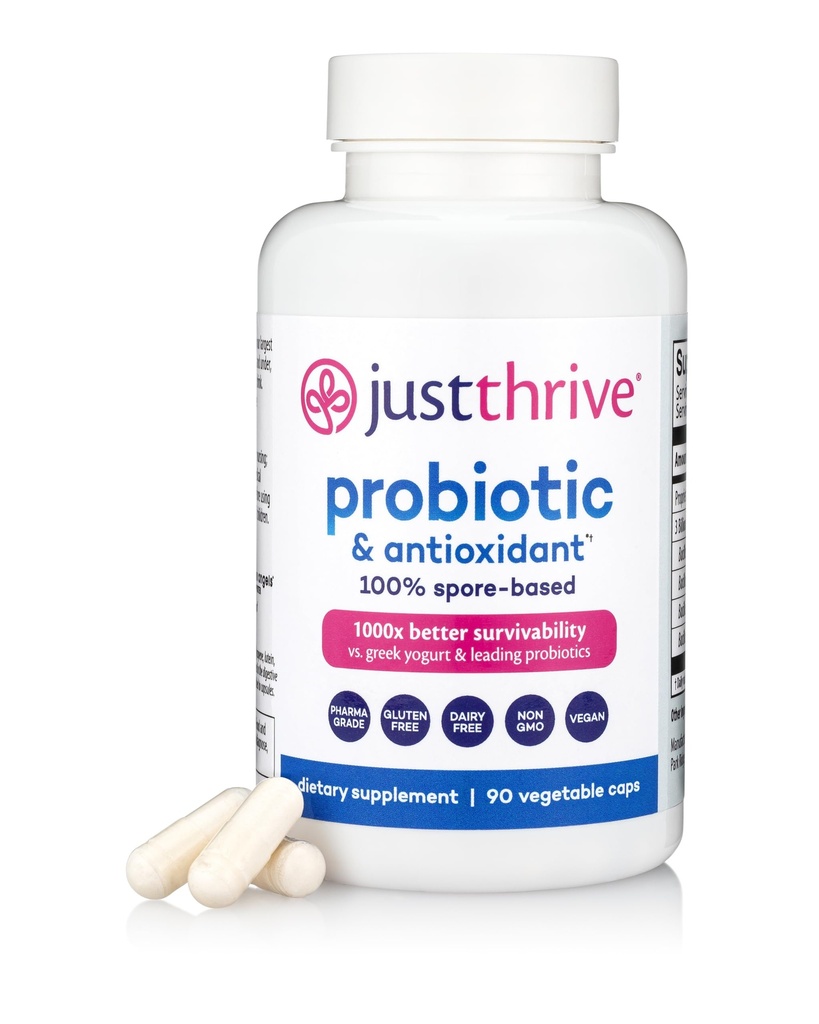 Samo Trive Probiotic & Antioksidant dodatek - 100% Spore-based Prebavne in imunske podpore - Gluten Free, 90 Caps