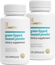 Xtendlife Green Lipped Mussel Powder - 2400mg dodatek z Omega-3 Maščobne kisline iz Nove Zelandije za skupno zdravje, 120 kapsul (2 pakiranji)