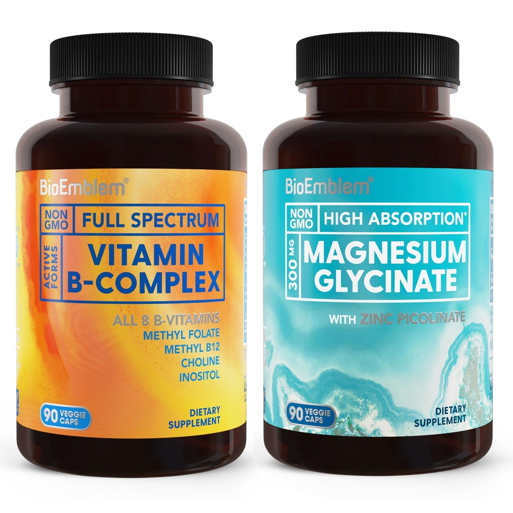 BioEmblem Magnezij Glicinat z cinkom in vitamin B-kompleks