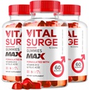 (3 Pack) Vital Surge - Vital Surge za moške Gumies, Vital Vita Surge Max Največja moč 1050 MG, VitalSurge Dopolnilna podpora Gummy Napredna Formula, Premium Vitamin Gomitas (180 Gumies)
