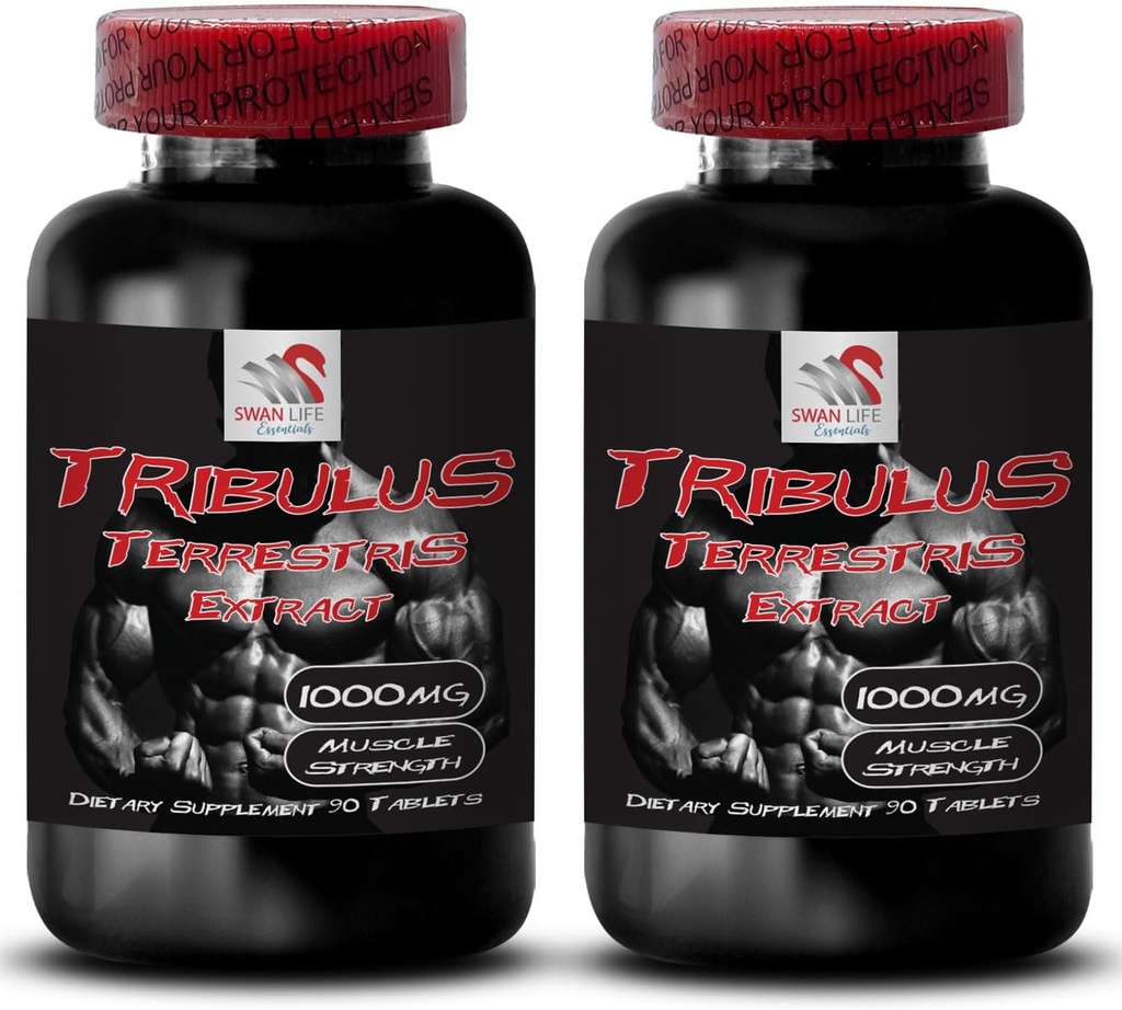 Natural Stamina Boost - TRIBULUS TERRESTIS Extract - Podpora moči in dejavnosti, Energija Optimizacija Formula, Rastlinska moč, Telesna zmogljivost Mešanica, Aktivna regeneracija, Energetski pretok 2Bot 180Tabs