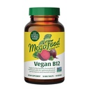 MegaFood Vegan Vitamin B12, Vitamin B dodatek z vitaminom B6, B12 Vitamini in Folna kislina, Podpira proizvodnjo celične energije, zdravje živčevja in kardiovaskularne funkcije - 30 tablet