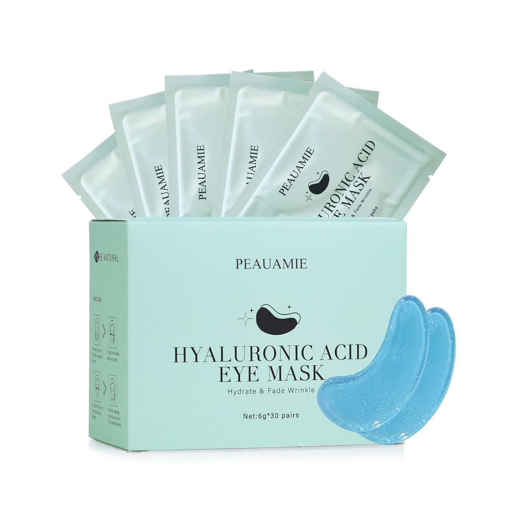 Pod očesnimi obliži Hyaluronic Acid Eye Maska za temne kroge in Puffiness Warinle Eye Bags 30 Pari