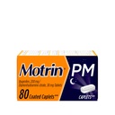 Motrin PM Caplets z 200 mg ibuprofena & 38 mg difenhidramin pomoč v spanju, nočna bolečina Reliever za manjše bolečine in bolečine, razsutem stanju, 80 ct