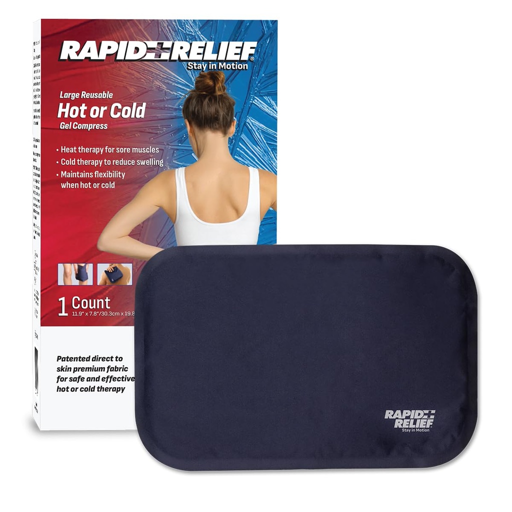 Hitra relief veliki gel za večkratno uporabo Hladno stiskanje - Udobno Flex Ice Packs za hrbet, koleno, ramena, bolečine mišic in bolečine v telesu Relief 8” x 12”
