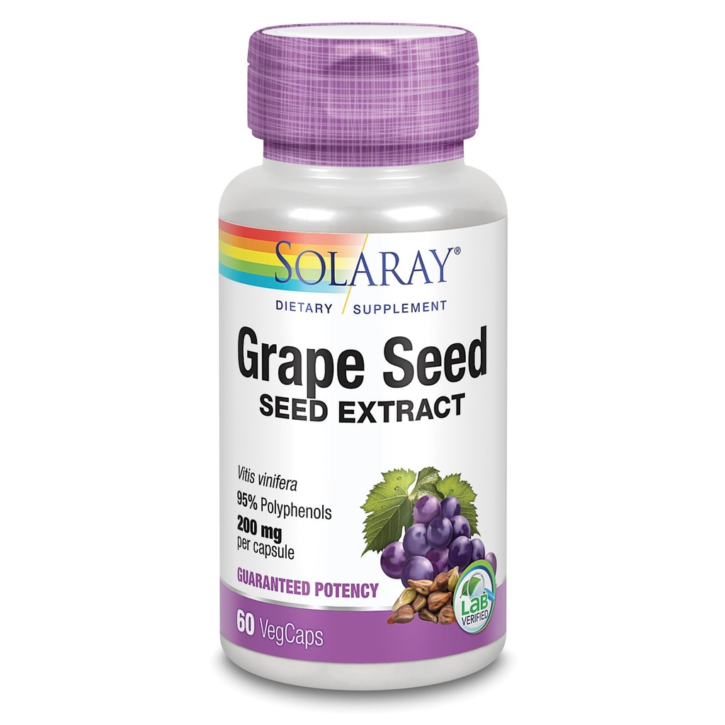 SOLARAY izvleček grozdnih semen 200 mg Plus Bioflavonoid kompleks 