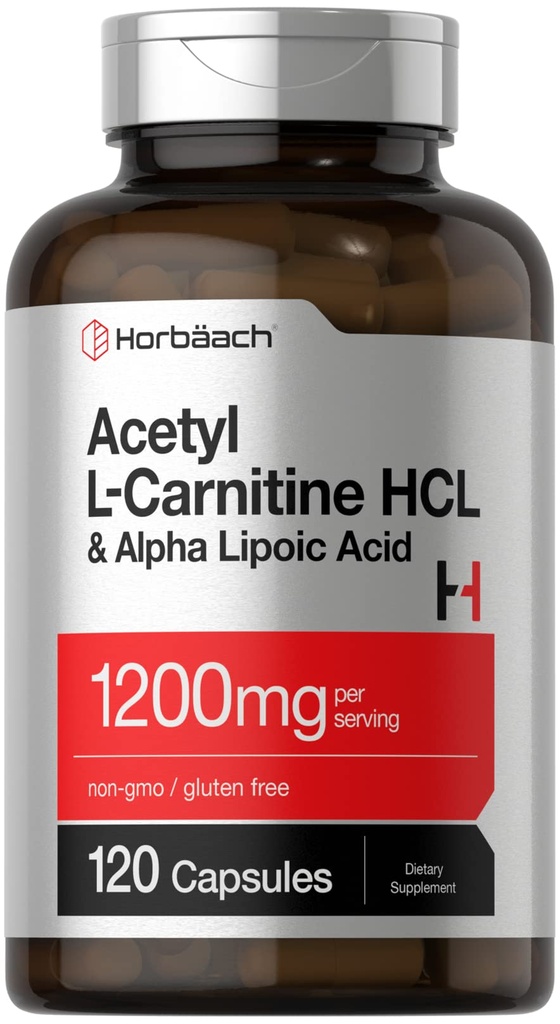 Horbäach Acetil L Carnitine HCL & Alpha Lipoic Acid 1200mg 