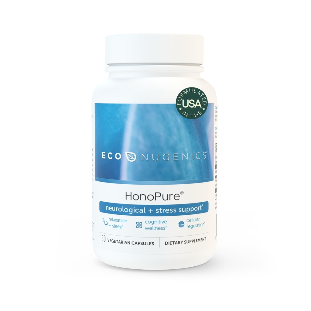 EcoNugetics HonoPure Magnolia Bark Extract – 98% Pure Honokiol dodatek pomaga pri delovanju možganov, pomoč v spanju, Stres Relief in splošno Mood – Nootropic with GABA & Antioksidant Support – 30 kapsul