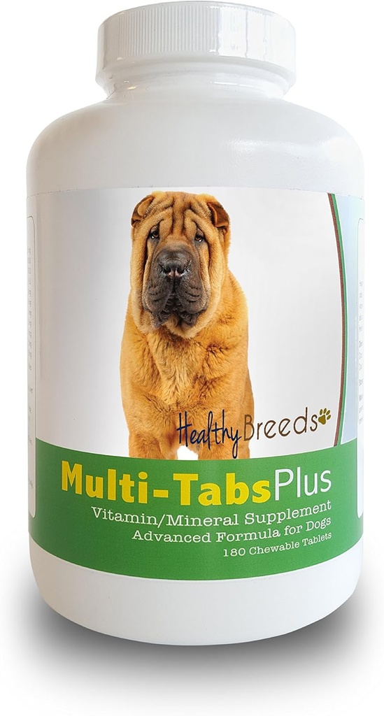 Zdrave pasme kitajski Shar Pei Multi-Tabs Plus Žvečljive tablete 180 Število