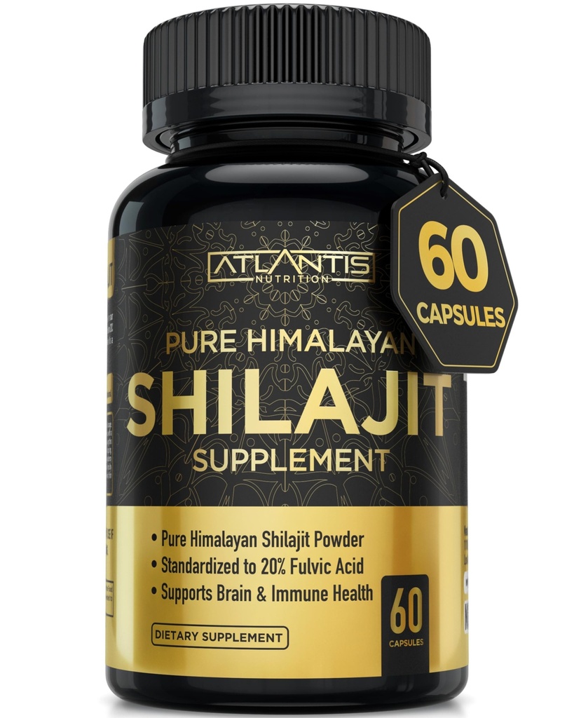 Atlantis Nutrition Himalajan Shilajit Kapsule Oblikovane z 20% Fulvic Acid 