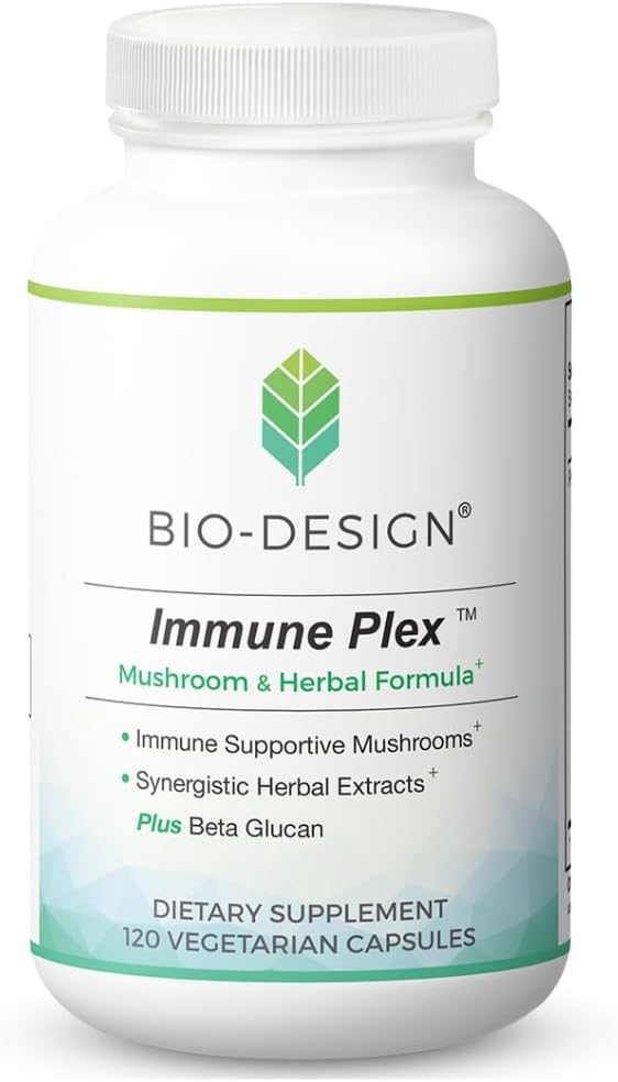 Imunski plex goba in zeliščni formula - Zaščitna mešanica z beta glukanom, Reishi & Shiitake gobami, & mleko Thistle Silymarin za dnevno podporo imunskega zdravja - 120 kapsul