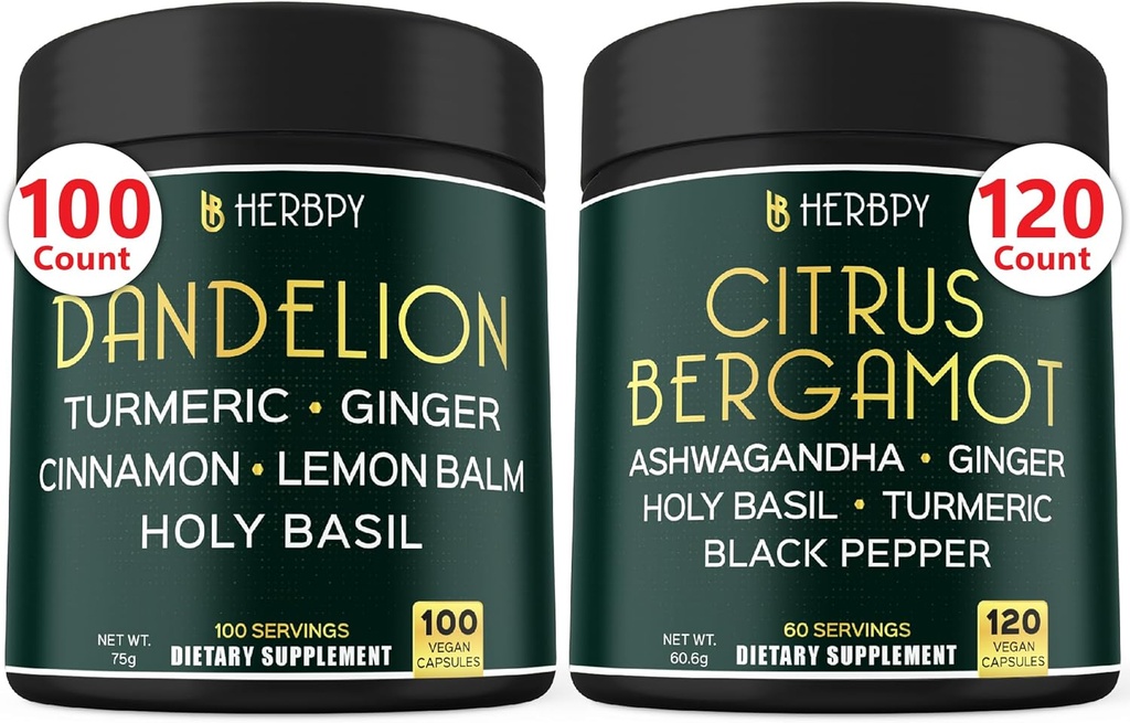 Bundele 6in1 Dandelion dodatek & 6in1 Citrus Bergamot dodatek - Podpora relaksacija, srce, digestion zdravje in imunski