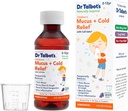 Dr. Talbot's Mucus + Cold Relief Liquid Medicine, Seveda navdih, za otroke, Vključuje odmerek pokal, Naravni grozdni sok aroma, 4 Fl Oz