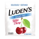 Ludenovo vneto grlo Relief Lozenges za manjše vsakodnevno draženje in suha usta, sladkor brez divje češnje arome kapljice, 75 grof