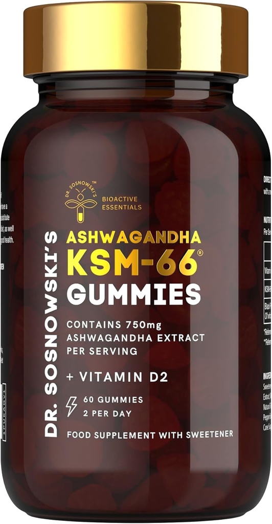 Biološka aktivnost dr. Sosnowskega KSM-66 Ashwagandha Gummies 