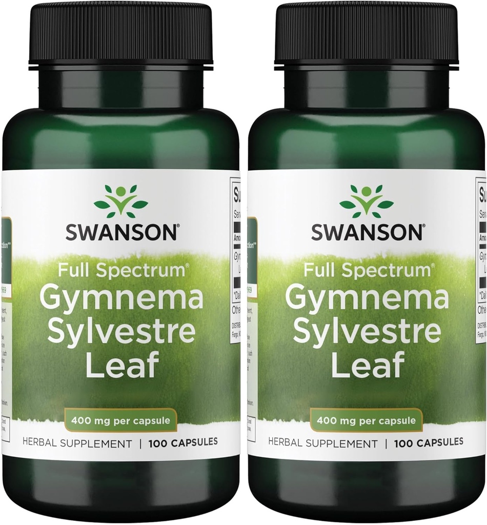 Swanson Full Spectrum Gymnema Sylvestre Leaf - tradicionalni ajurvedski herb - (100 kapsul) (2 pakiranji)