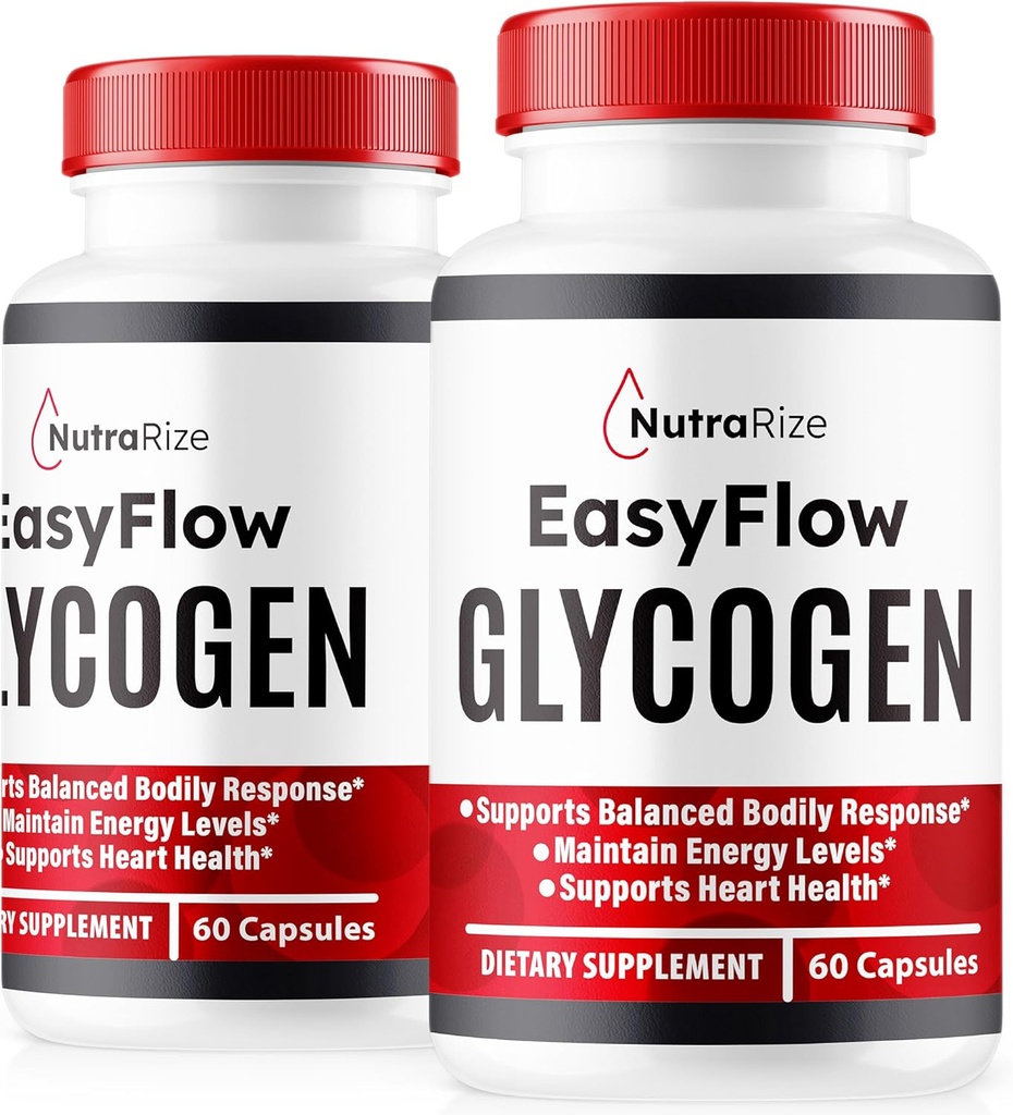 NutraRize (2 paket) Easy Flow Glycogen, EasyFlow Glycogen podporne kapsule, Easy Flow Glyco Optimizer, Uradna EasyFlow Glyco Optimiser Caps, Easy Flow Detox Cleanse, Easy Flow Glycol (120 kapsul)