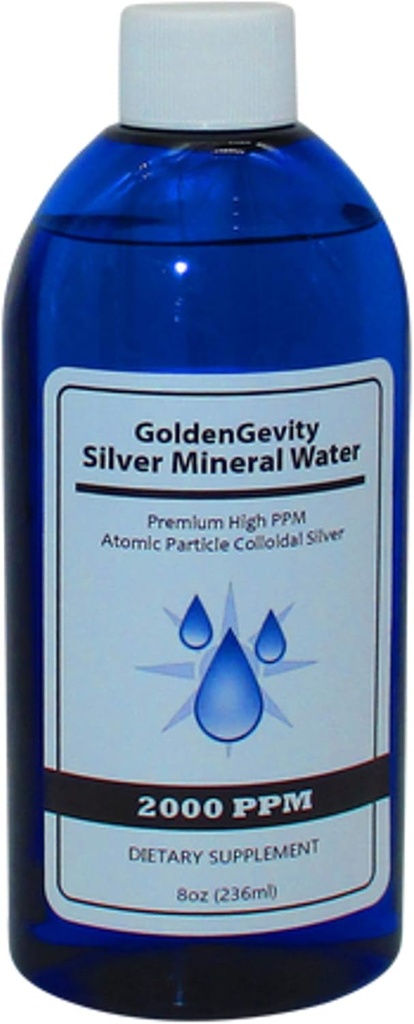 2000 PPM Bioaktivno atomsko koloidno srebro, 8 oz 