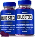 (2 Pack) Blue Steel Gummies za moške, Daily Nutrition za povečanje samozavesti in splošno zdravje, Vse naravne dodatek za podporo Vrhunski zmogljivosti, Uradni moški Gummy, BlueSteel Mnenja (120 Gummies)