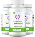 Ben's Natural Health Mind & Memory Supplement, Nootropic Brain Support with Rhodiola, Green Tea, Cloves & Quercetin, 90 kapsul, 3 pakiranja