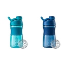 BlenderBottle 20-ounce SportMixer Protein Shaker steklenice z BlenderBall žice Whisk, Navy in Teal