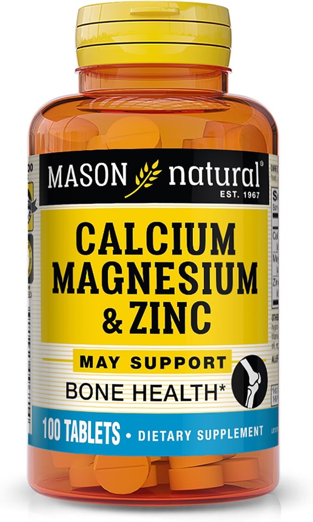 Mason naravni kalcij Magnezij & cink, 100 tablet