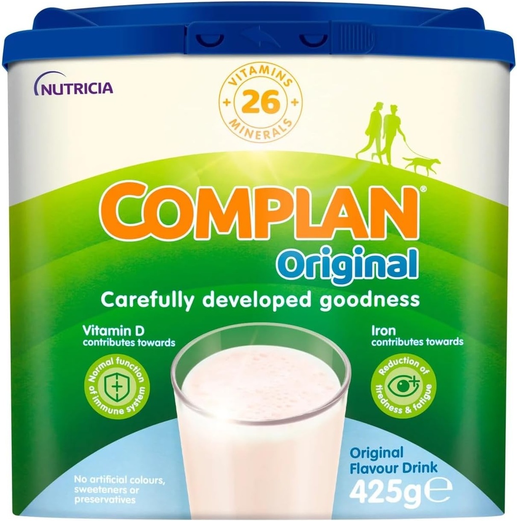 Complan Nutritious Vitamin Rich Drink Original aroma 425g 7-8 Servisi