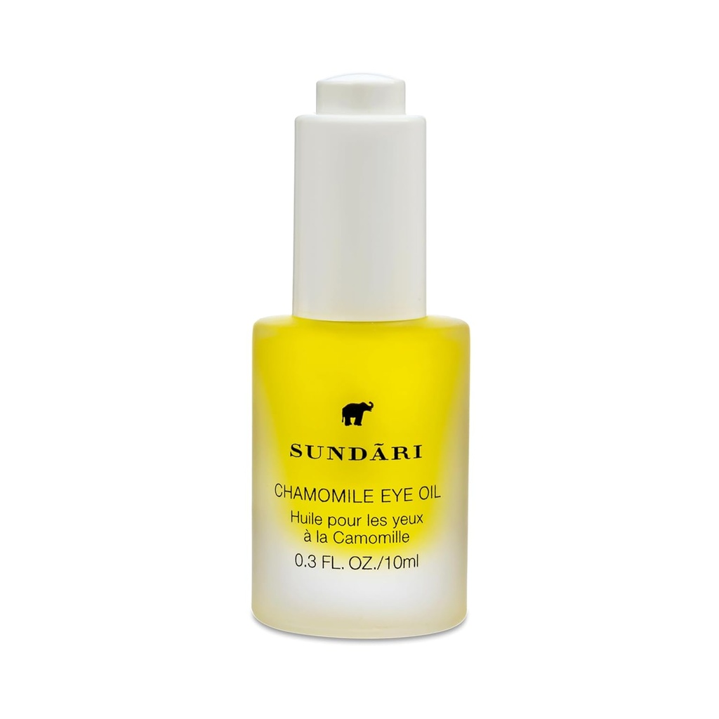 SUNDARI Kamilice Eye Oil - Naravni temni krog zdravljenje, Anti-Aging & Winkle zmanjšanje, svetleče in gladke Under-Eye, Nourishes & Revitalizes, naravne sestavine, Prijetna kapljica 0,3 fl oz