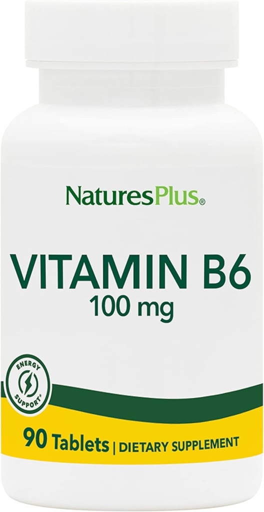 Nature Plus Vitamin B6 100 mg - vegetarijanec, brez glutena - 90 tablet, 90 postrežbe