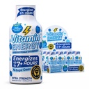 Vitamin Energija Imuno+ Ekstra moč Energija Shot Blue Raspberry 12 Pack, 260mg Naravni kofein, B-Vitamini, Citicoline, Zeleni čaj, Immuniteta in fokus podpora, Nič sladkorja, Gluten-free 1,93 fl oz