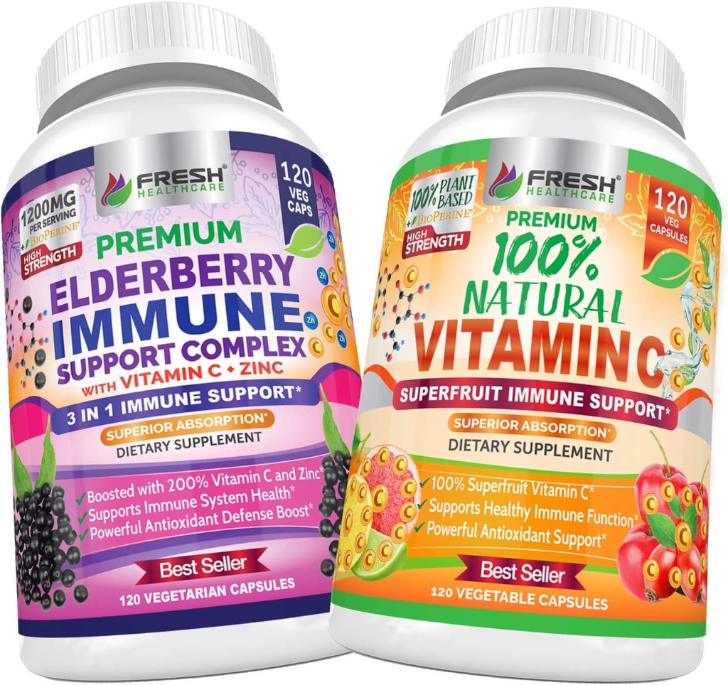 Bezgove imunske podpore in naravni vitamin C - paket