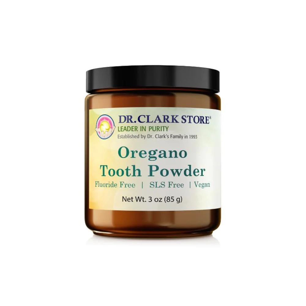Dr. Clark Origano Tooth Powder – 3oz, naravno ustno zdravje & zob Whitening Formula