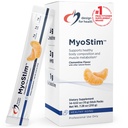 Designs for Health MyoStim - HMB + Collagen Peptides Powder with L-Leucine + Creatine to support Healthy Aging - Lahko pomaga Atenuate Age-related Muscle Loss - Clementine-Flavored Drink (14 Packs)