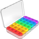 Daviky tedenske tablete Organizator 4 krat na dan, tablete Box 7 dan, Medicine Organizator Prenosljiv za potovanje z odstranljivimi posameznih tabletke vsebnika za tablete za Hold Daily Vitamin, Dopolnilo in zdravilo
